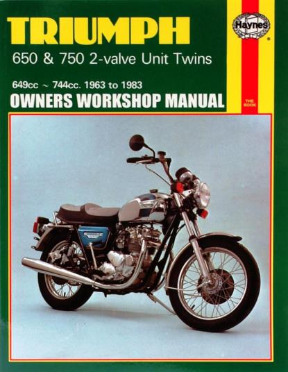 Picture of Haynes Workshop Manual Triumph 650 & 750 2-Valve Unit Twins 63-83