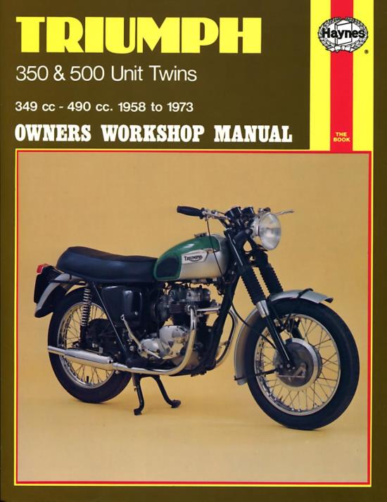 490cc Manual Haynes for 1961 Triumph T100A 