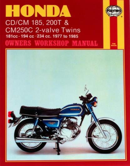 Picture of Haynes Workshop Manual Honda CD185T, CD200T, CM185T, CM200T, CM250C 77-85