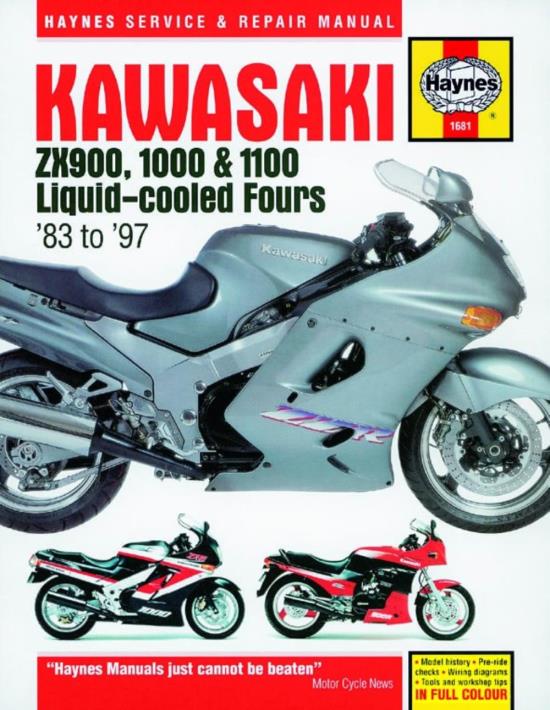 Picture of Haynes Workshop Manual Kawasaki GPZ900, GPZ1000RX, ZX10, ZZR1100, ZX11 83-97