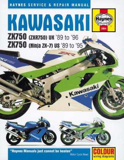 Picture of Haynes Workshop Manual Kawasaki ZXR750 (ZX750H, J, K, L, M) 89-96