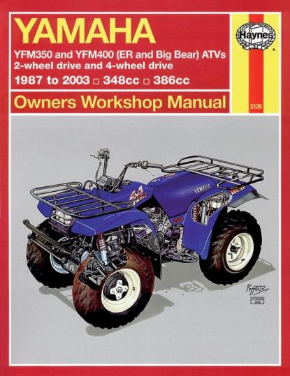 Picture of Haynes Workshop Manual Yamaha YFM350 Big Bear 87-95, YFM400 00-09