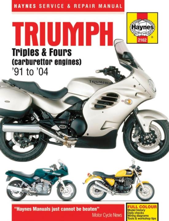 Picture of Haynes Workshop Manual Triumph Triple & Fours (Carburettor Engines) 91-04