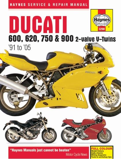 Picture of Haynes Workshop Manual Ducati 600, 620, 750 & 900 2 Valve V-Twins 91-05