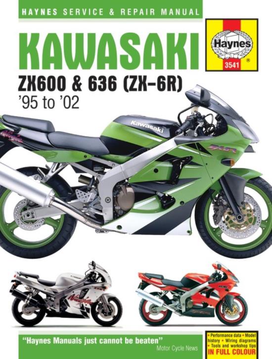 Picture of Haynes Workshop Manual Kawasaki ZX6-R (ZX600F, G, H, J, ZX636A) 95-02