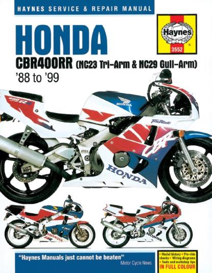 Picture of Haynes Workshop Manual Honda CBR400RR Fours NC23 88-89, NC29 90-99