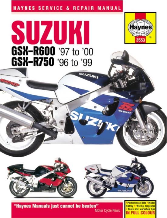 Picture of Haynes Workshop Manual Suzuki GSXR600 97-00, GSXR750 96-99