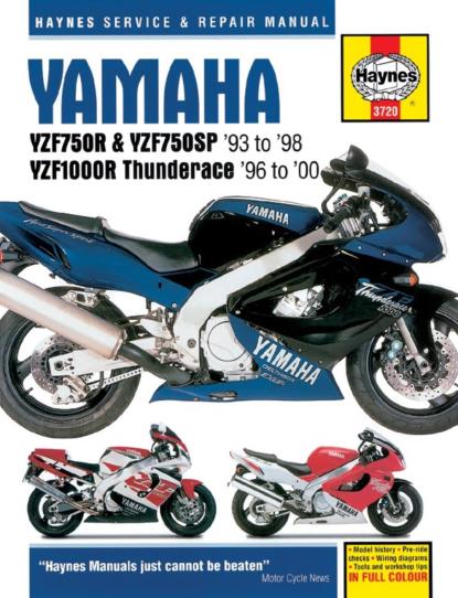 Picture of Haynes Workshop Manual YZF750R, SP 93-98, YZF1000R Thunderace 96-00