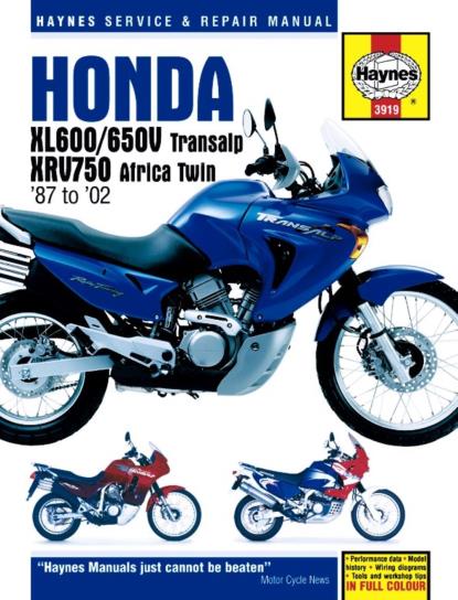 Picture of Haynes Workshop Manual Honda XL600V, XL650V Transalp 87-07, XRV750 90-02