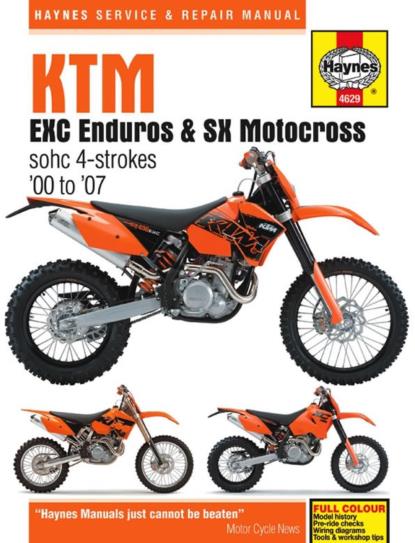 Picture of Haynes Manual 4629 KTM EXC ENDURO & SX Motocross 00-07