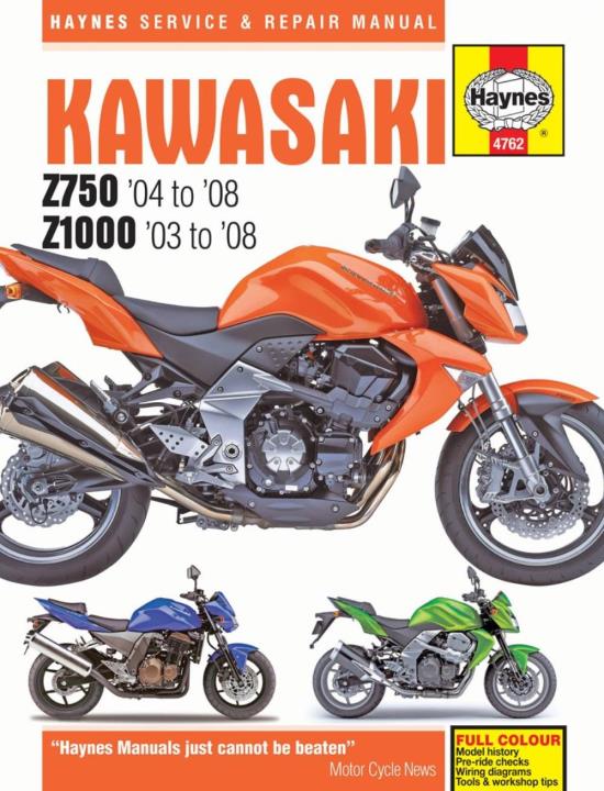 Picture of Haynes Workshop Manual Kawasaki Z750 (ZR750J, L, M) Z1000 (ZR1000A, B, C) 03-08