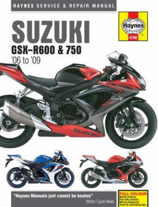 Picture of Haynes Workshop Manual Suzuki GSXR600 K6-K9 06-09, GSXR750 K6-K9 06-09