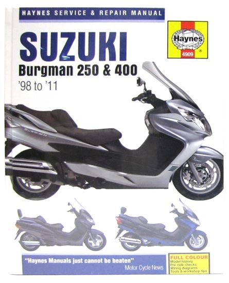 Haynes Workshop Manual For Suzuki AN 400 X Burgman 1999