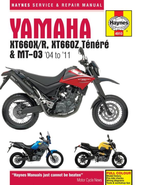 Picture of Manual Haynes for 2010 Yamaha XT 660 X (Supermoto) (10S7)