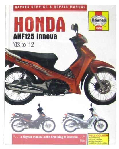 Picture of Manual Haynes for 2010 Honda ANF 125 Innova