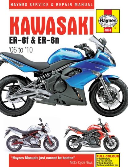 Picture of Manual Haynes for 2010 Kawasaki ER-6F (EX650CAF)