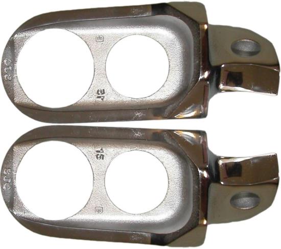 Picture of Footrests Wide Polished Kawasaki KX125, KX250, KX500 (Pair)