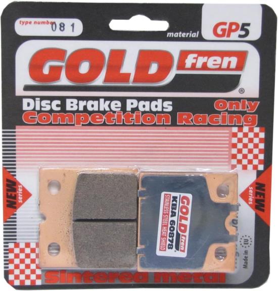 Picture of Goldfren GP5-081, VD907, FA18, FA19, FDB108, FDB148, SBS506 Disc Pads (Pair)