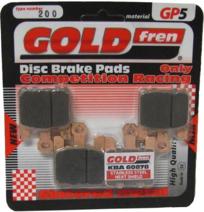 Picture of Goldfren GP5-200, FA369 supplied as 4 pads for 1 caliper Disc Pads (Per 4)