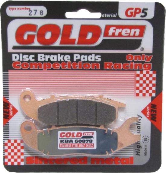 Picture of Goldfren GP5-278, FA465, Derbi 125 Terra 08 Front Disc Pads (Pair)