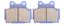 Picture of Brake Disc Pads Rear R/H Kyoto for 1987 Yamaha FZ 600 (2HW)