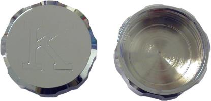Picture of Master Cylinder Cap Chrome Aluminium screw-on Kawasaki logo