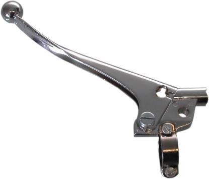 Picture of Handlebar Lever Assembly Chrome Left Hand British Style with ball end