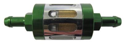 Picture of Fuel Filter 7mm Anodised Aluminium Green Glass Centre