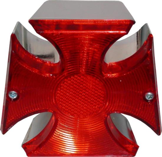 Picture of Custom Rear Stop Light Taillight Maltese Cross with Stop & Tail Bulb
