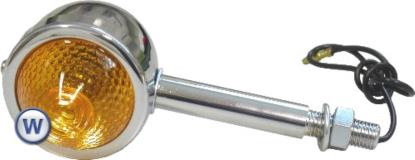 Picture of Bullet Light Chrome with Amber Lens & 3" Stem