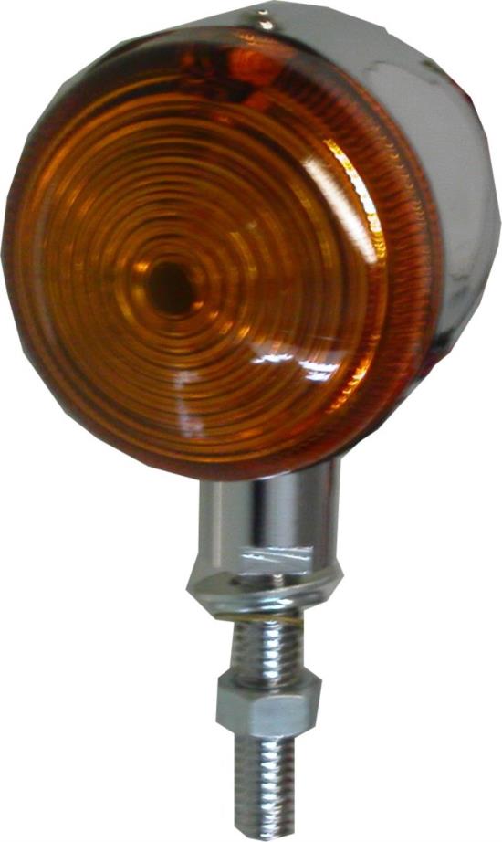 Picture of Bullet Light Chrome with Amber Lens & 1' Stem & No Rim