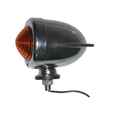 Picture of Bullet Light Chrome Winged with Amber Lens