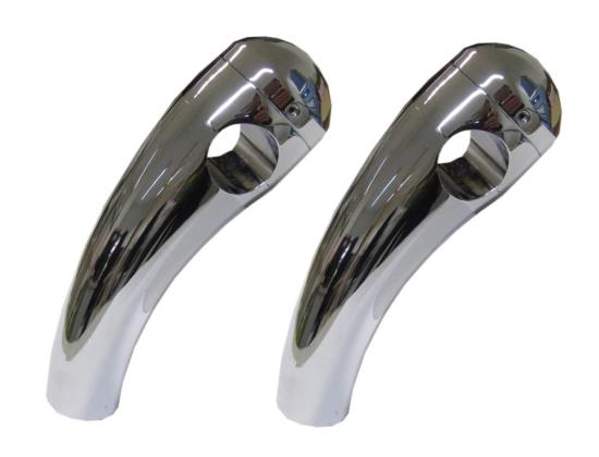 Picture of Handlebar Risers Chrome 1" Pullback short with Round Dome (Pair)
