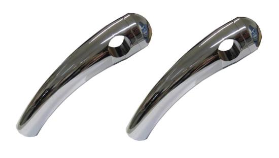 Picture of Handlebar Risers Chrome 1" Pullback long with Round Dome (Pair)