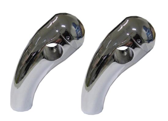 Picture of Handlebar Risers Chrome 7/8" Pullback short with Round Dome