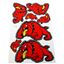 Picture of Stickers Red Bull Dog, 2 Large 2 Medium & 3 Small