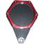 Picture of Tax Disc Holder Hexagon Carbon Look 6 Studs Red Rim