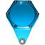 Picture of Tax Disc Holder Hexagon Blue 6 Studs