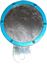 Picture of Licence Tax Disc Holder Service Round Blue Rim 6 Studs Silver Back