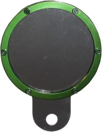 Picture of Licence Tax Disc Holder Service MOT Reminder Round Green Rim 6 Studs S