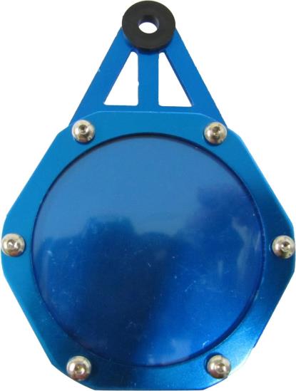 Picture of Tax Disc Holder Hexagon Slimline Carbon Look & Blue Rim