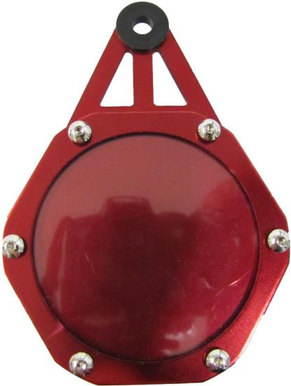 Picture of Tax Disc Holder Hexagon Slimline Carbon Look & Red Rim