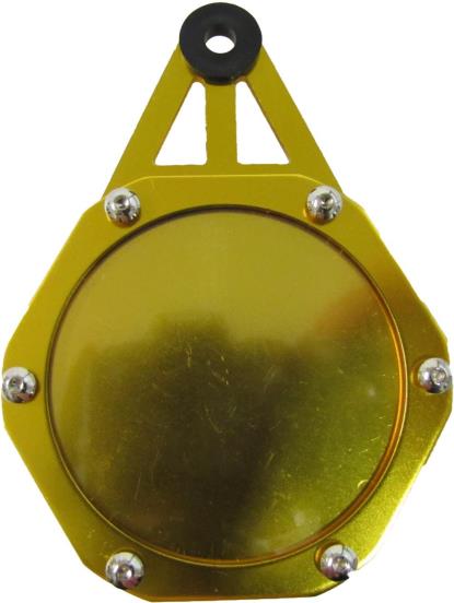 Picture of Tax Disc Holder Hexagon Slimline Carbon Look & Gold Rim
