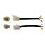 Picture of Plastic Connector 3 Pole Spade Male & Female Block with wire