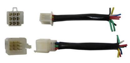 Picture of Plastic Connector 9 Pole Spade Male & Female Block with wire