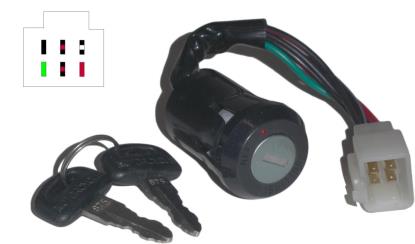 Picture of Ignition Switch Honda MB50 80-82 (6 Wires)