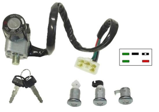 Picture of Ignition Switch Lock Set Honda SJ50 Bali 93-99 (5 Wires)
