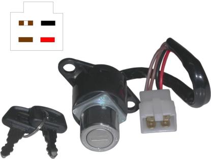 Picture of Ignition Switch Honda CB100N, CD185, CD200 78-86 (4 Wires)
