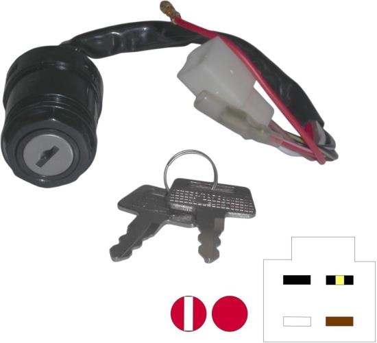 Picture of Ignition Switch Kawasaki AE50, AR50, AR80 81-90 (6 Wires)