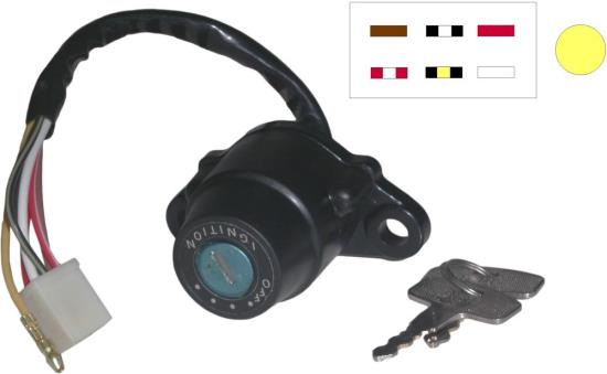 Picture of Ignition Switch Kawasaki KE125 76-85 (7 Wires)